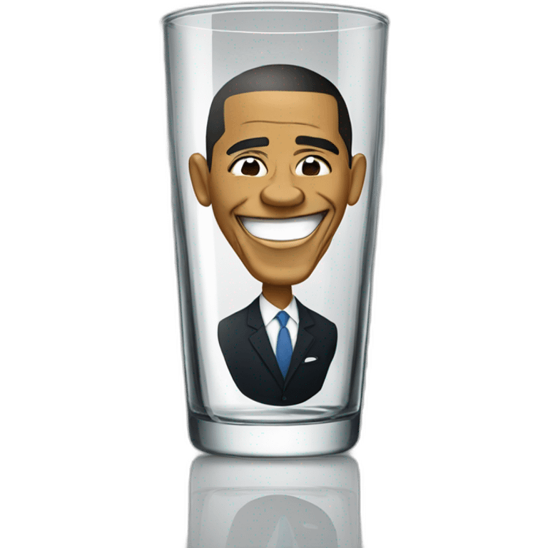 Obama in a Glass emoji