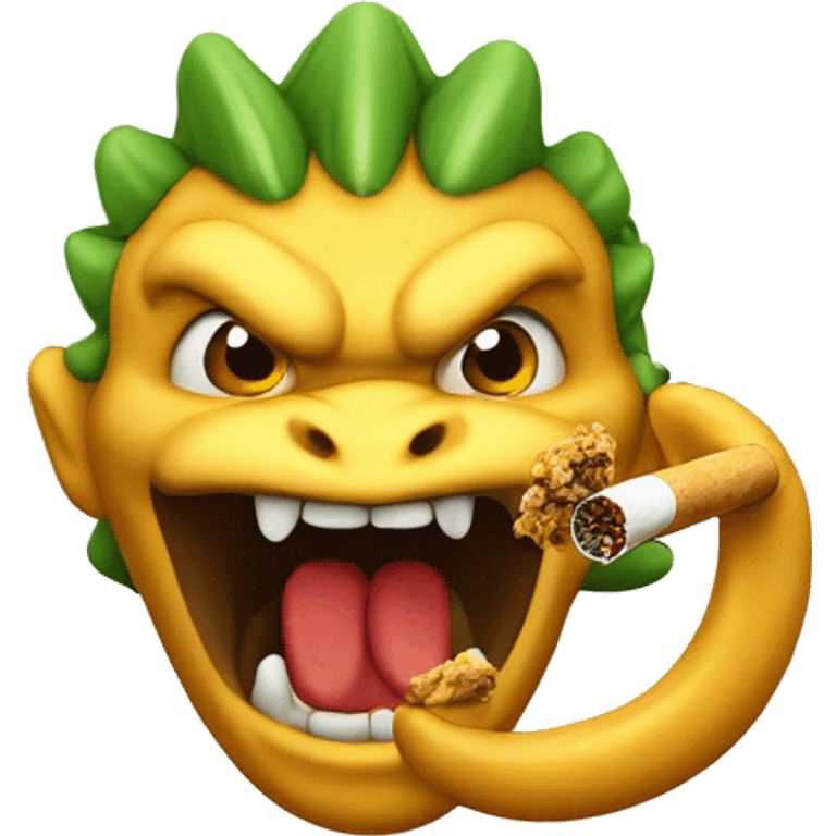 Drache mit Zigarette im Mund  emoji