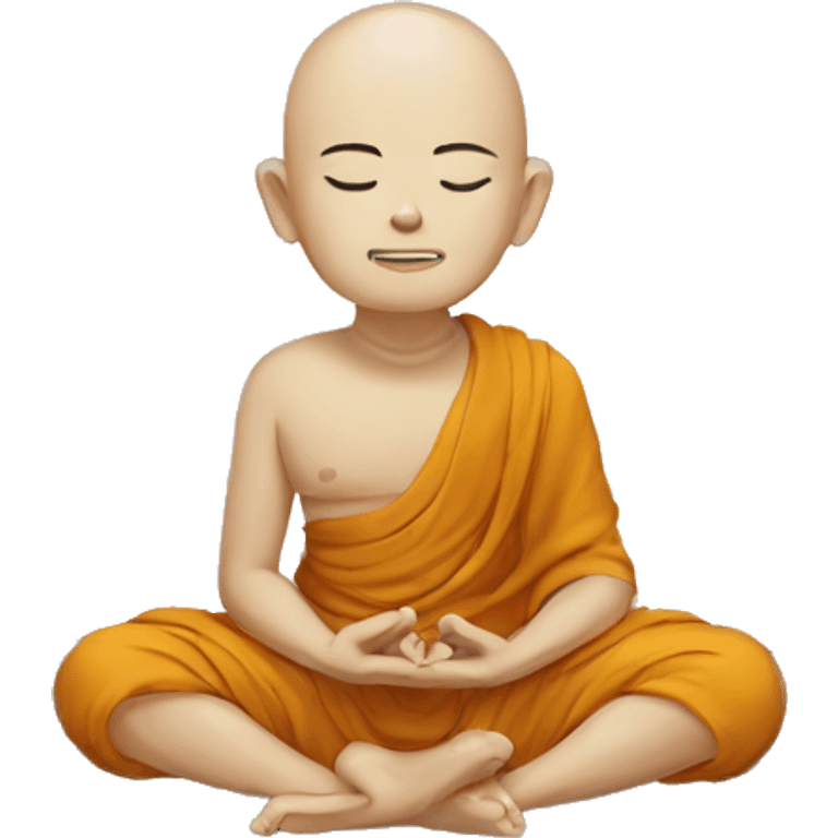 Prostrating Buddhist emoji