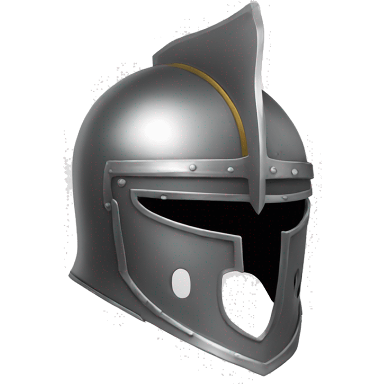 knight metal helmet with visor emoji