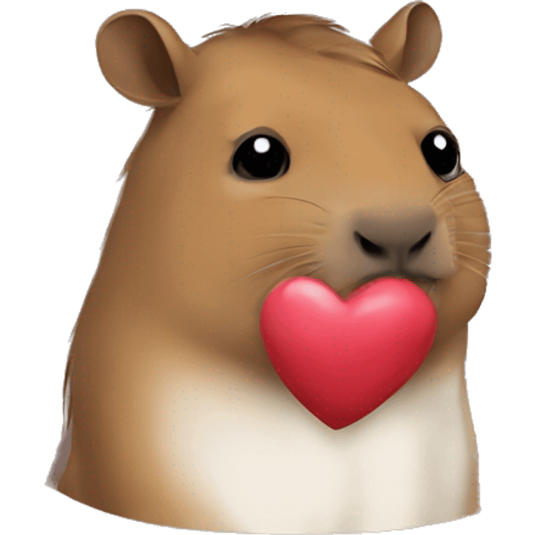 Capibara che manda un bacio emoji