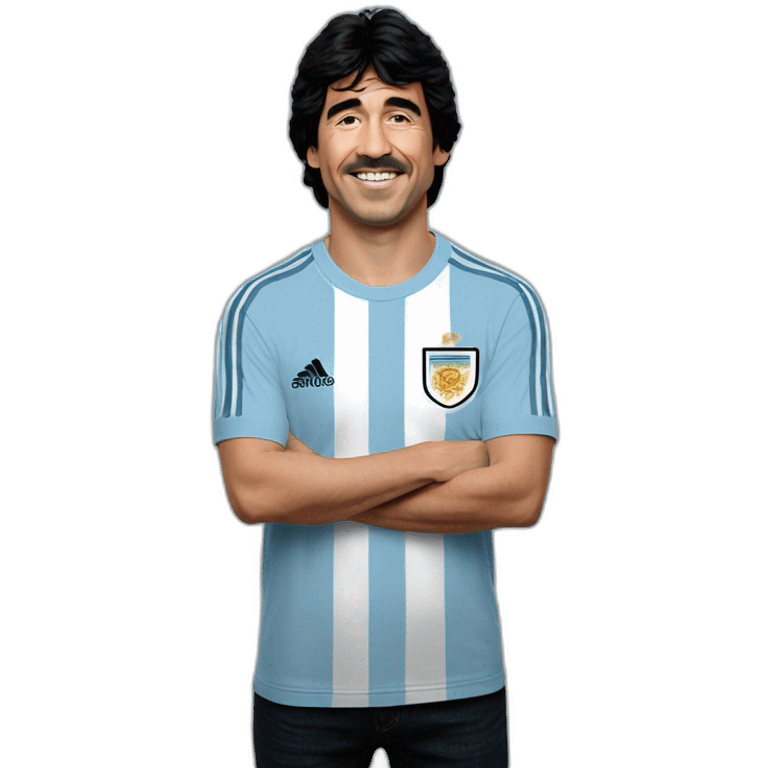 Diego Maradona 86 goal england argentina stripes tshirt emoji