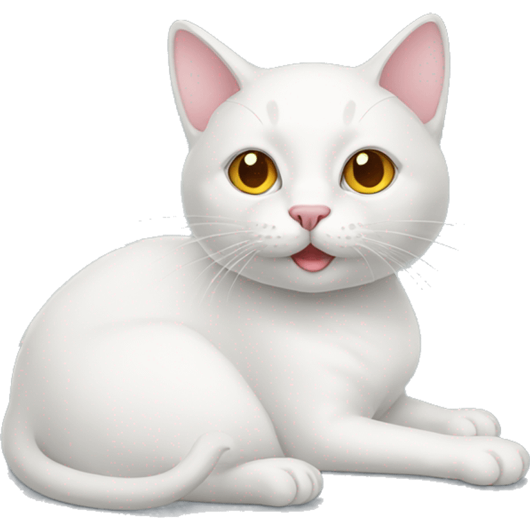 cat with white mouse emoji