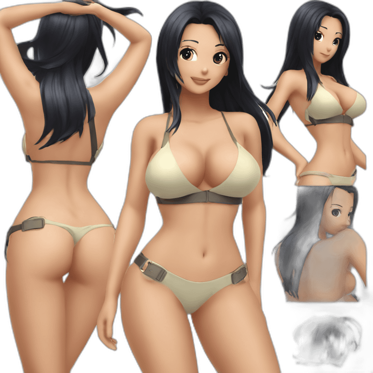 nico robin full body pawg micro bikini back focus emoji