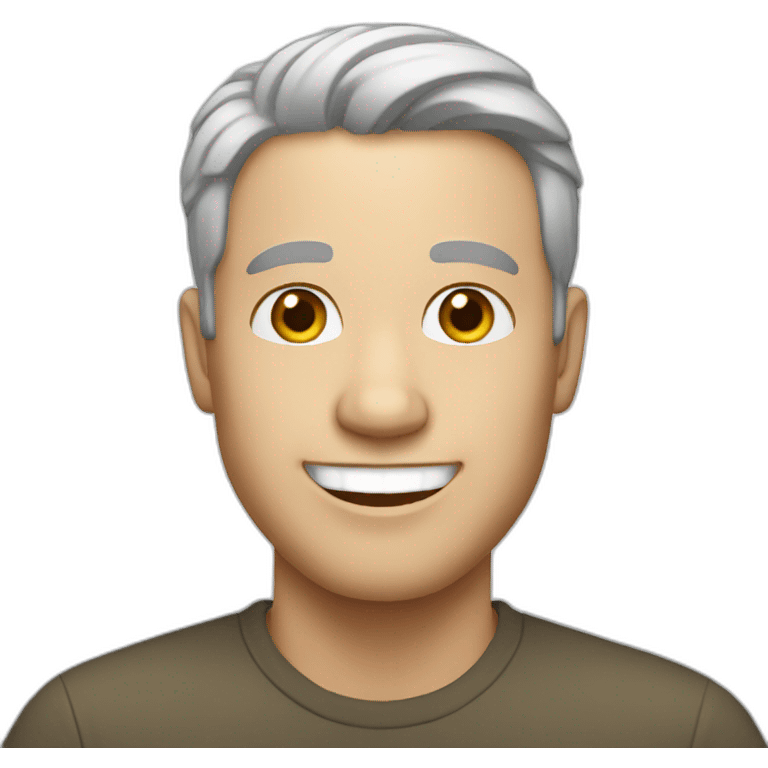 a white man smiling emoji