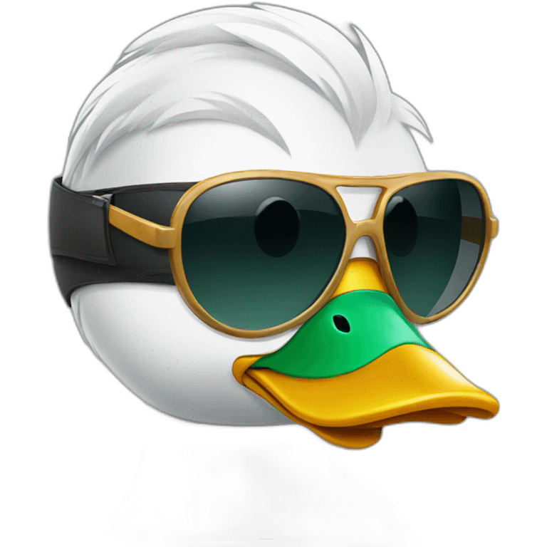 Duck with aviator sunglasses emoji