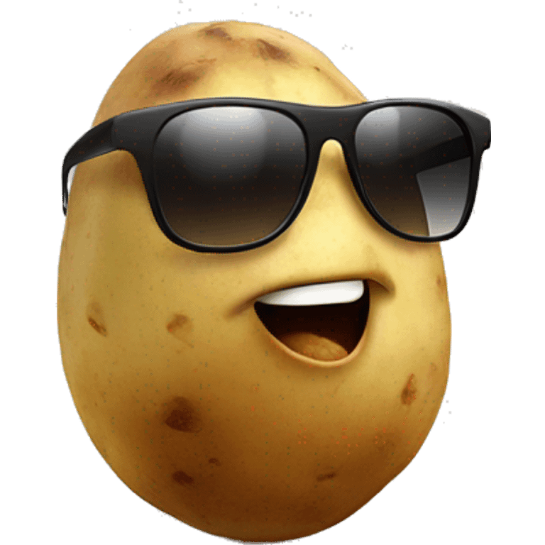 Potato wearing sunglasses  emoji