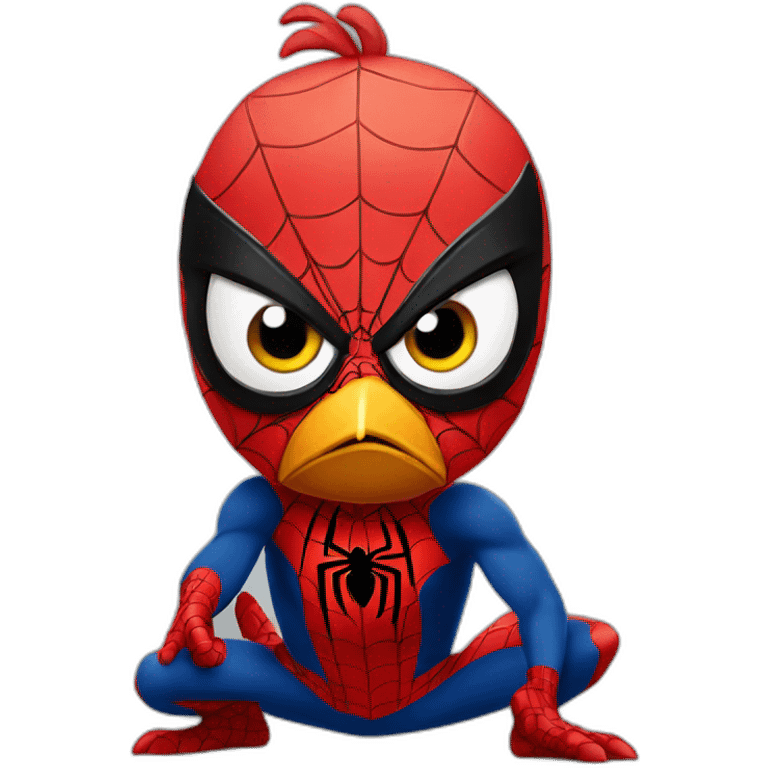 Angry birds spider man emoji