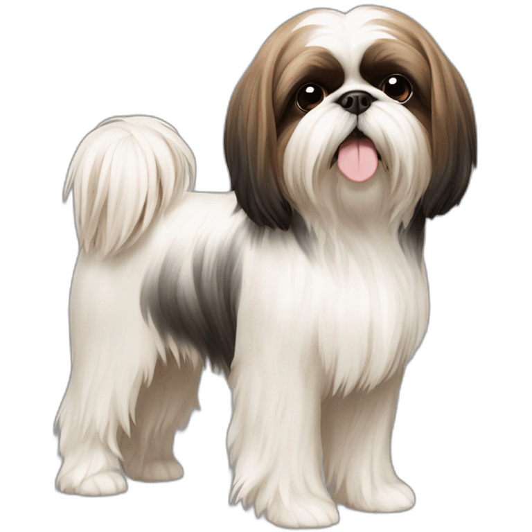 Dog Shih Tzu with long coat full-height  emoji