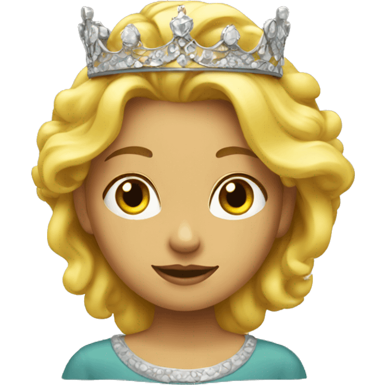 crowned lady yellow-haired girl emoji