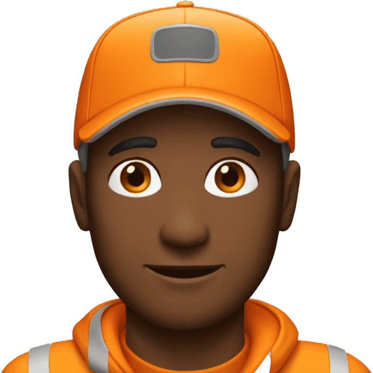 men with orange cap emoji