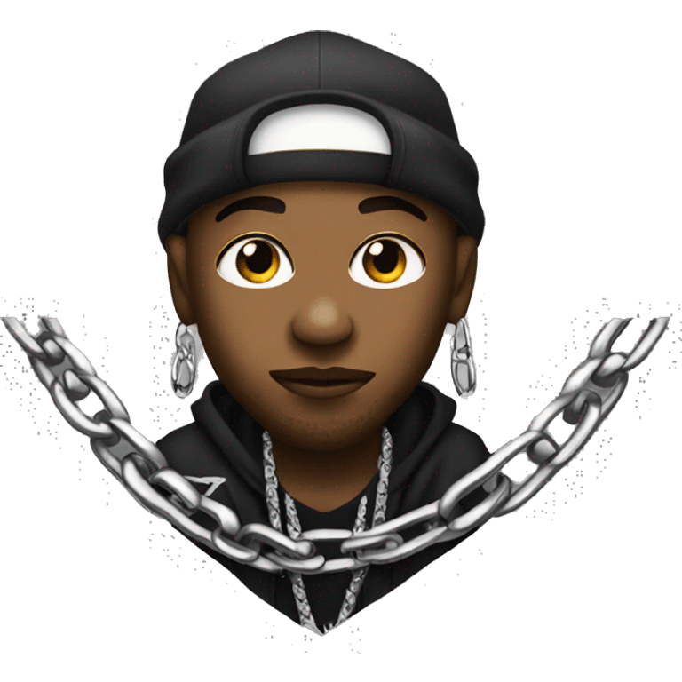 rapper with chain emoji