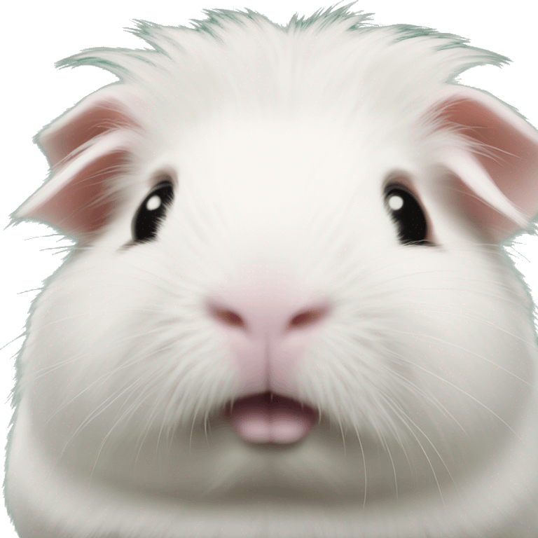 White Guinea pig Looks Like a teddybear  emoji