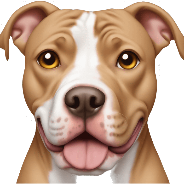 light brown pitbull with heterochromia emoji