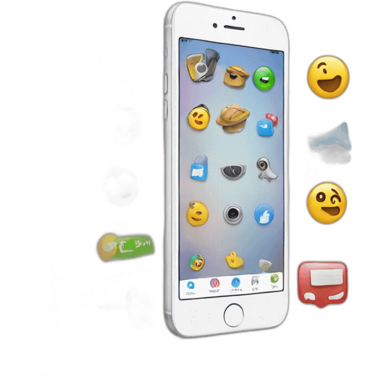 list of links on a phone with social media theme emoji