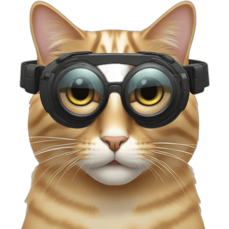 A cat with oculus emoji