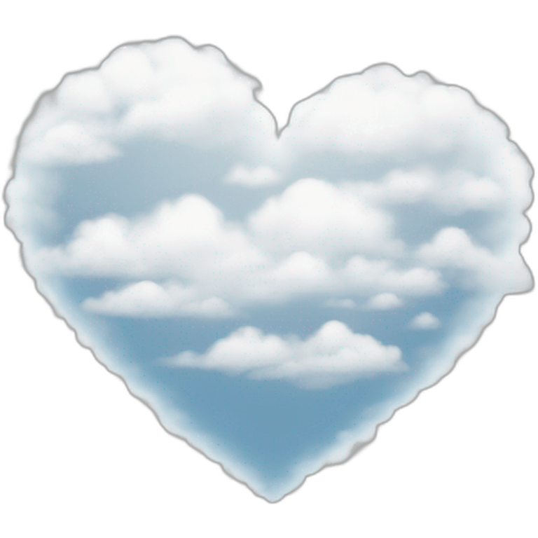 White heart in a cloud  emoji