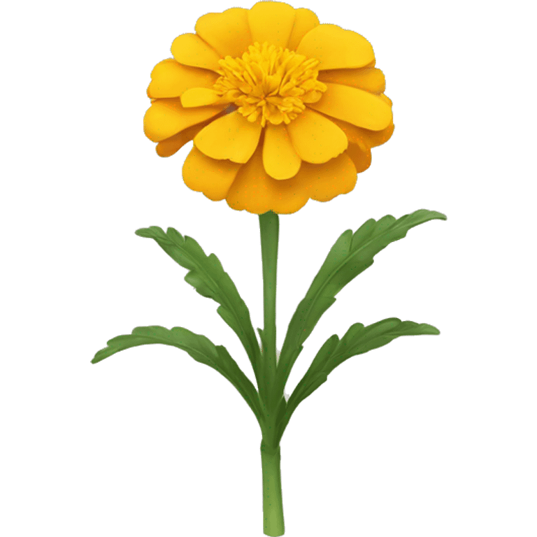 a single yellow marigold flower emoji