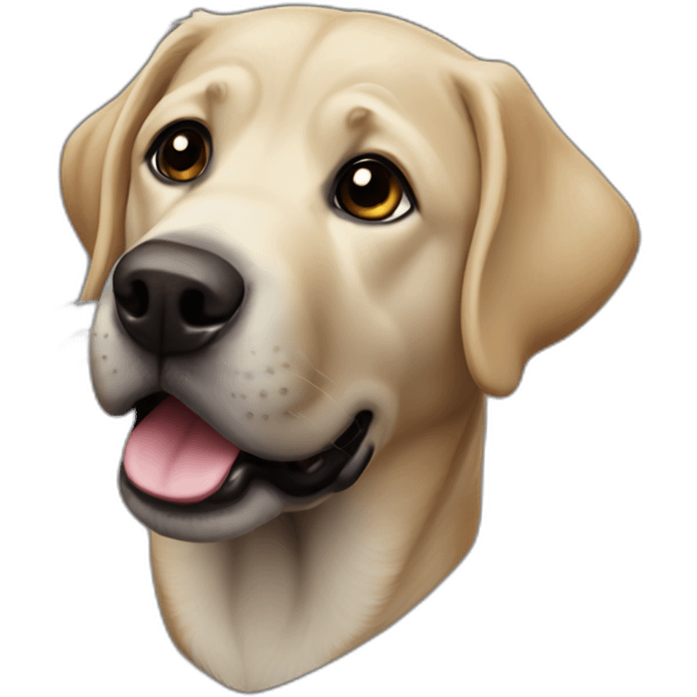 Labrador noir surprise  emoji