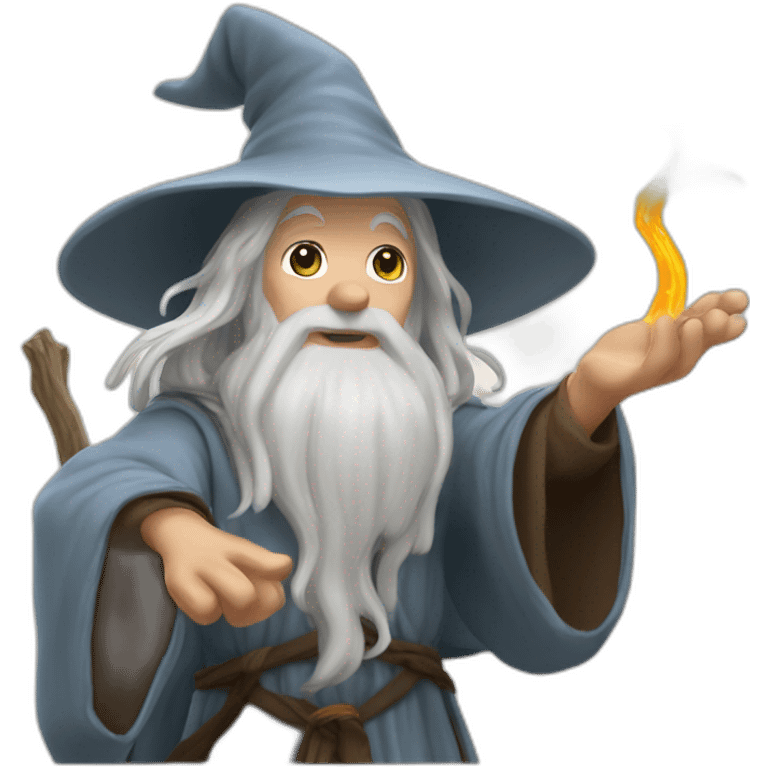 Gandalf casting a spell emoji