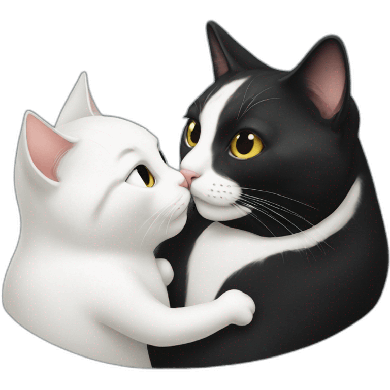 tuxedo cat kissing emoji