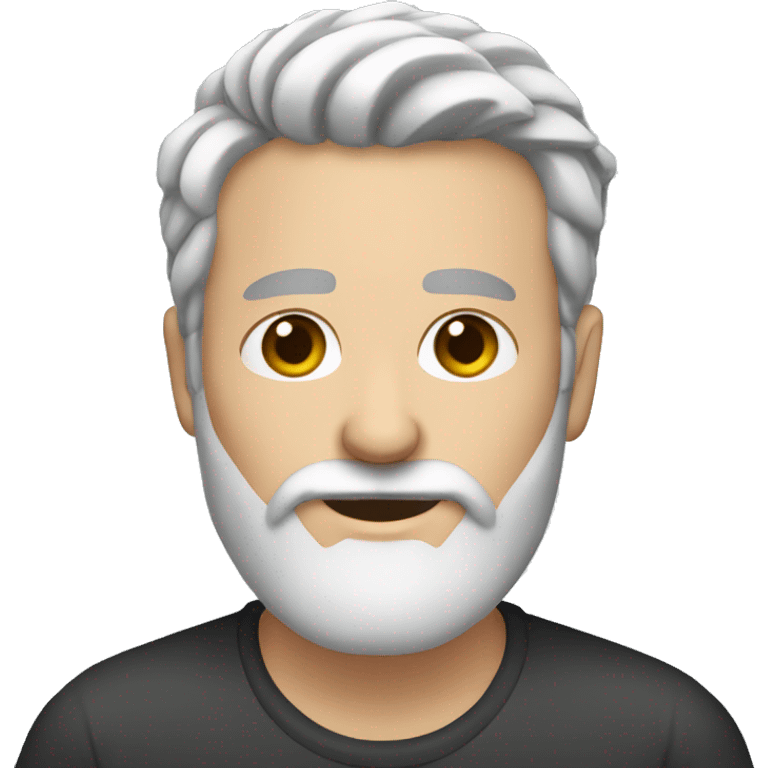 50 white male with black and grey beard emoji