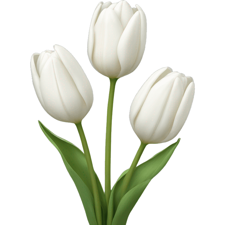 White tulips emoji