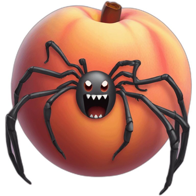 scary-spider-peach emoji