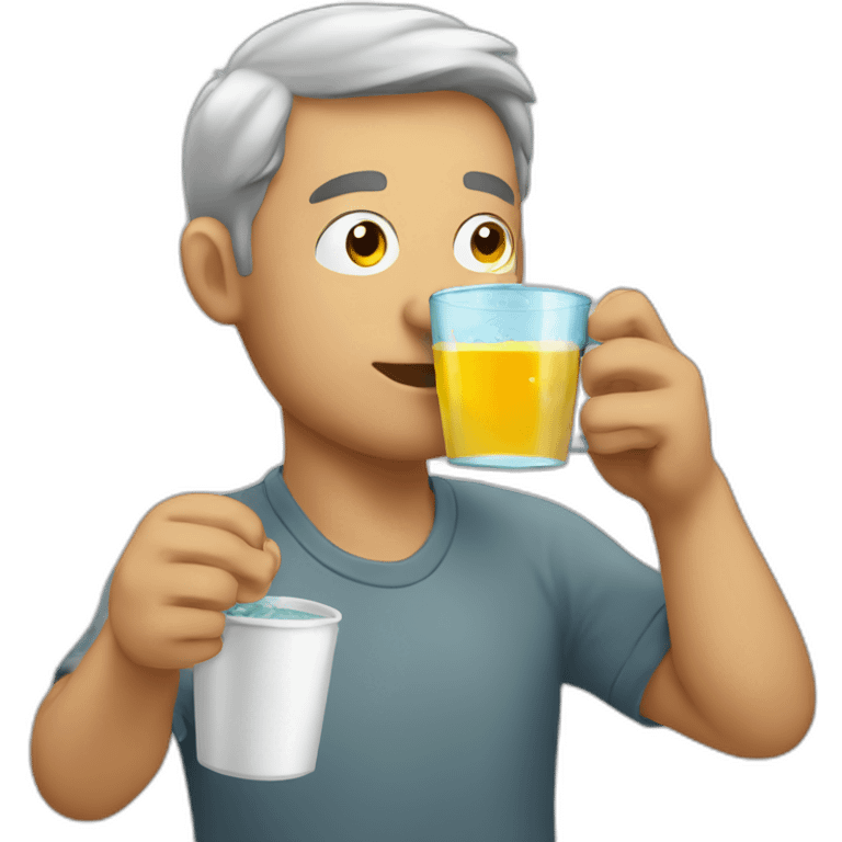 Man drinking argentinian infusion emoji