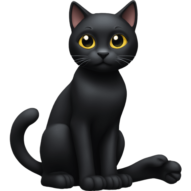 black cat with a bent paw emoji