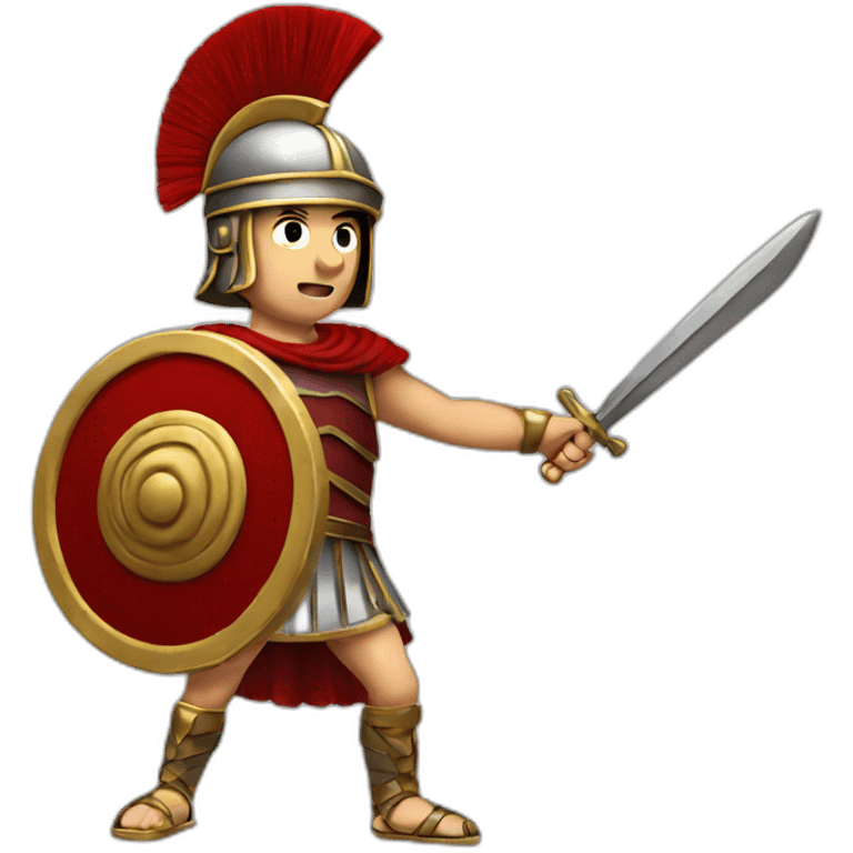 Ancient Roman soldier fighting emoji