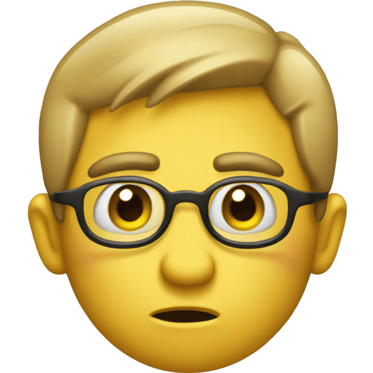 Yellow emoticon who is suspicious of someone  emoji