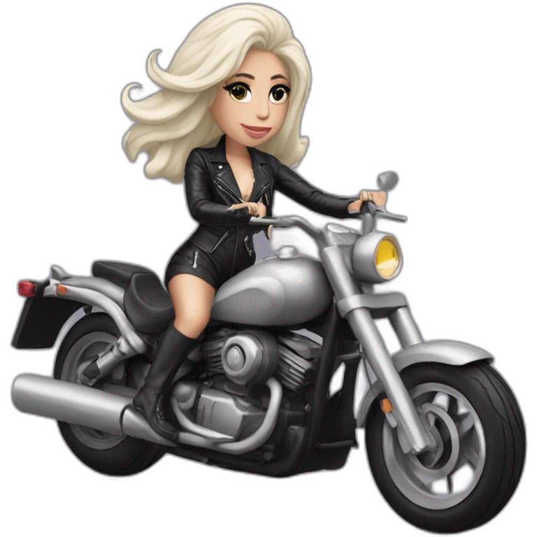 lady gaga on a motorbike emoji