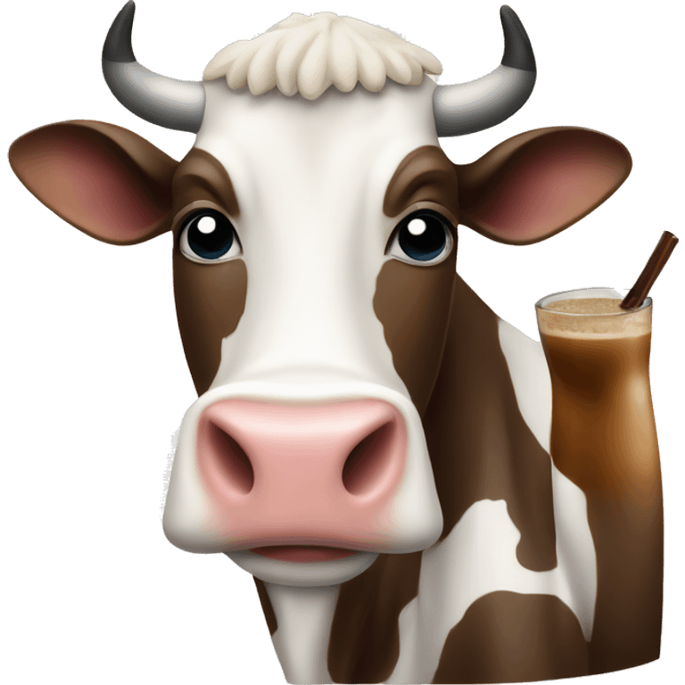 cow holding an espresso martini  emoji