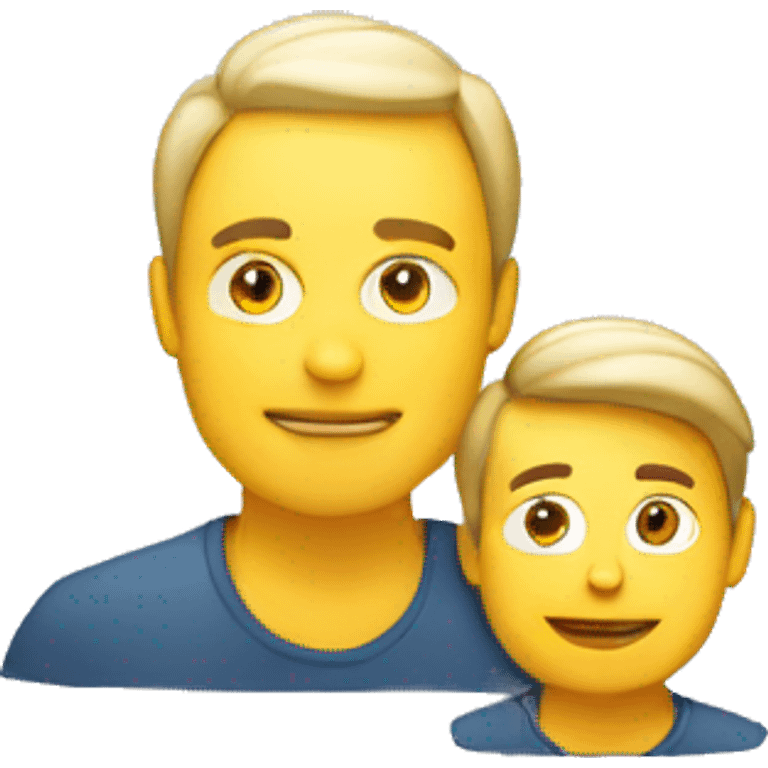 parent watching after son white akin cicrle icon emoji