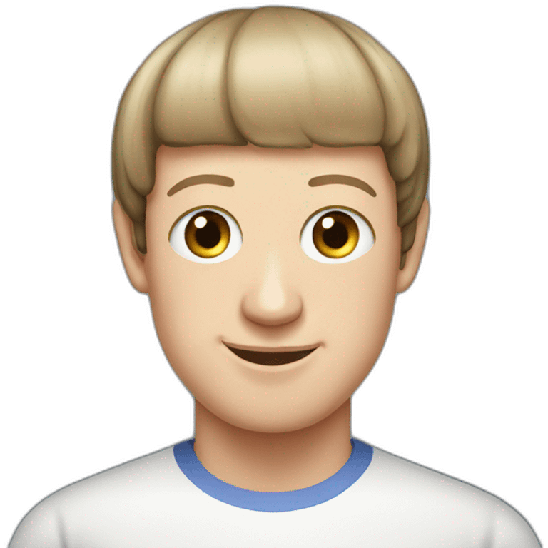 mark zuckerberg with bowl cut emoji