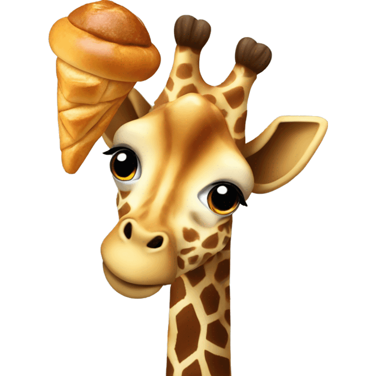 giraffe with a croissant emoji