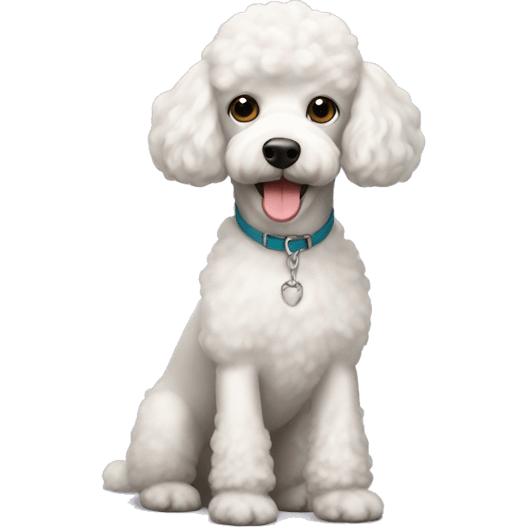 White poodle with short hair  emoji