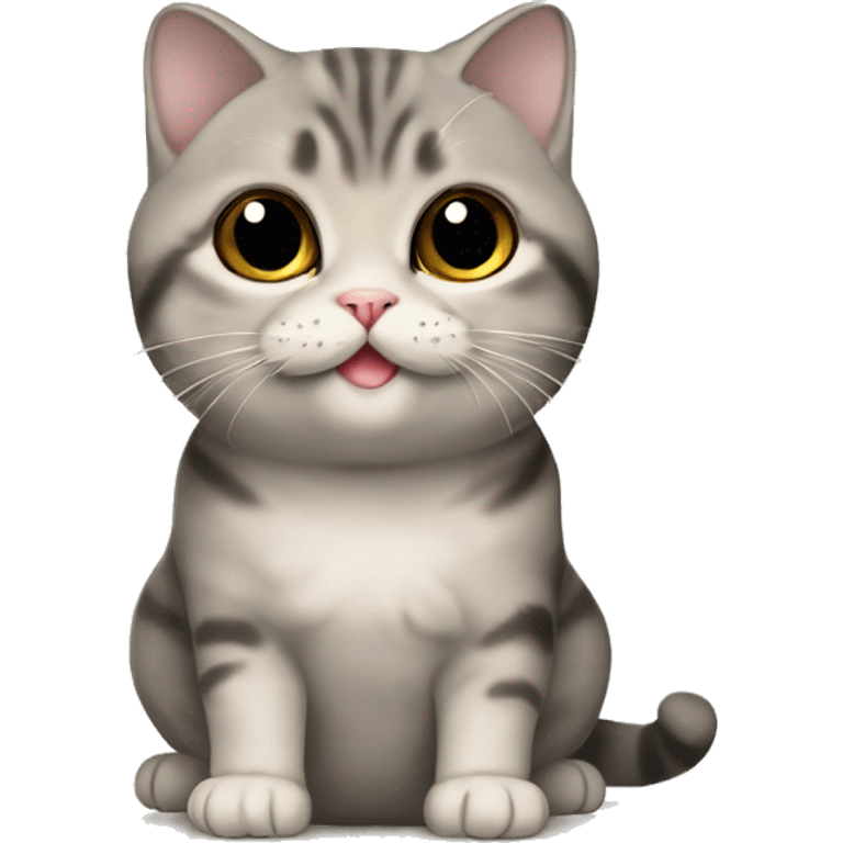 Cat scottish fold chinchilla gold joy , laughter , smile emoji