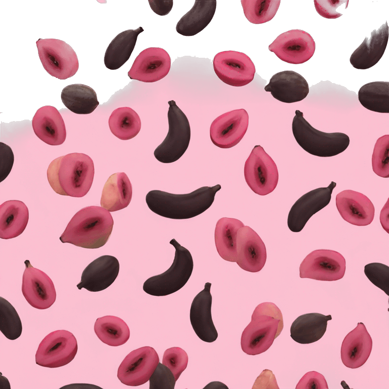 Black banana  and pink guava emoji