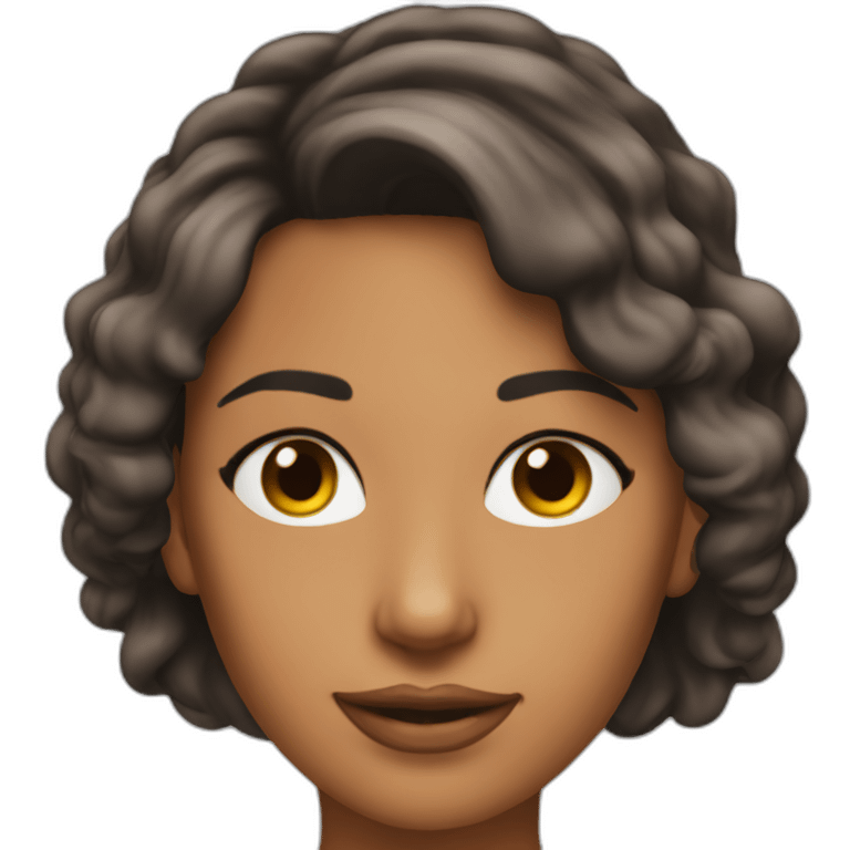 Sexy young tanned woman model emoji