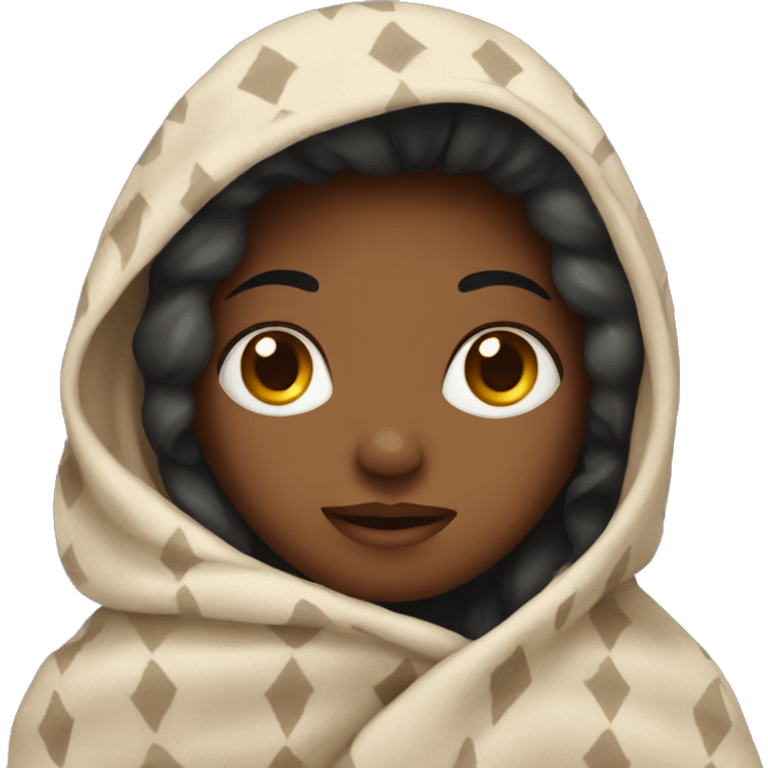 Girl in blanket  emoji