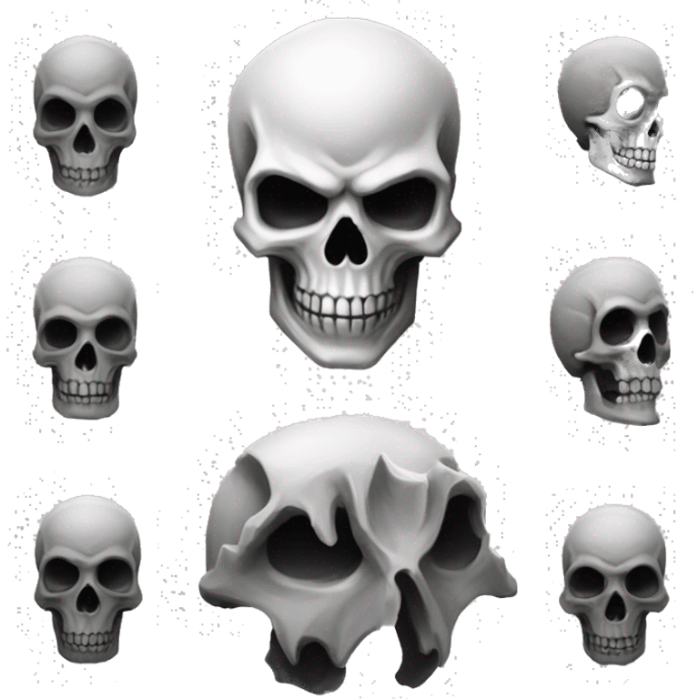 diablo 2, black and white, sanctuary wanderer, skeleton, mantle, hole in the skull, emoji