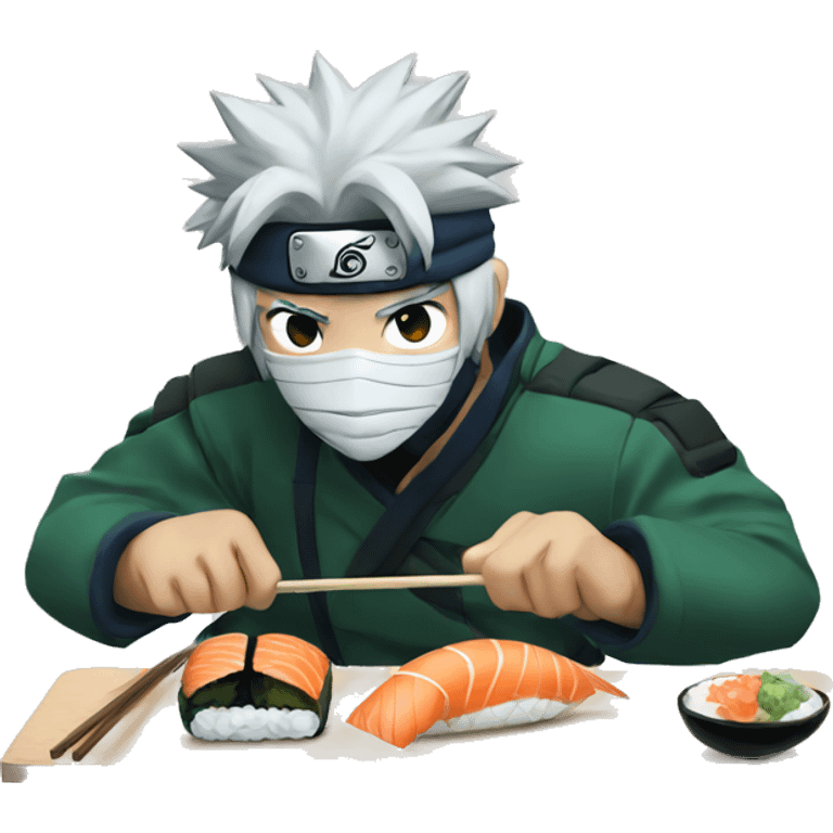 kakashi eating sushi emoji