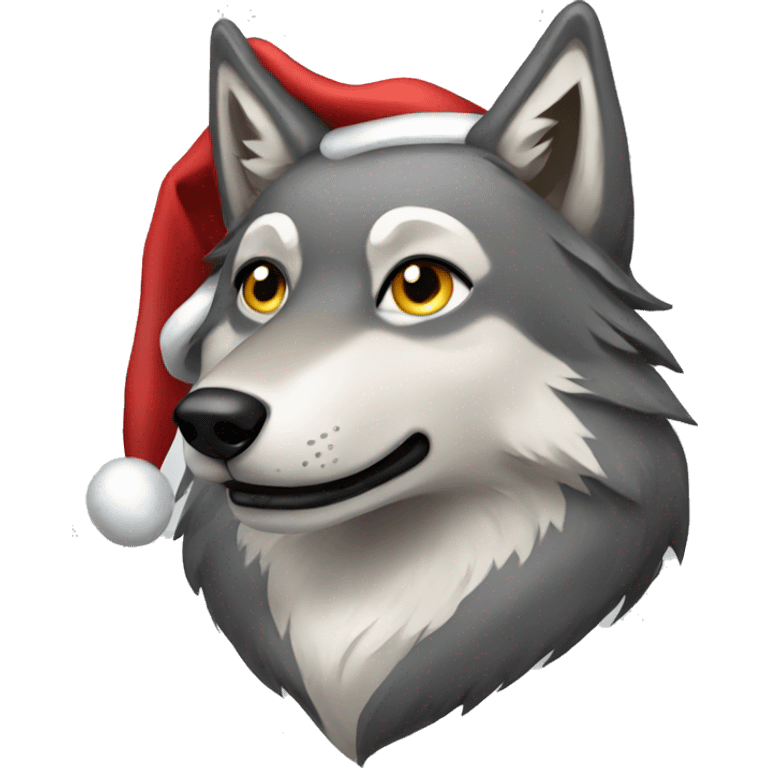 Christmas wolf  emoji