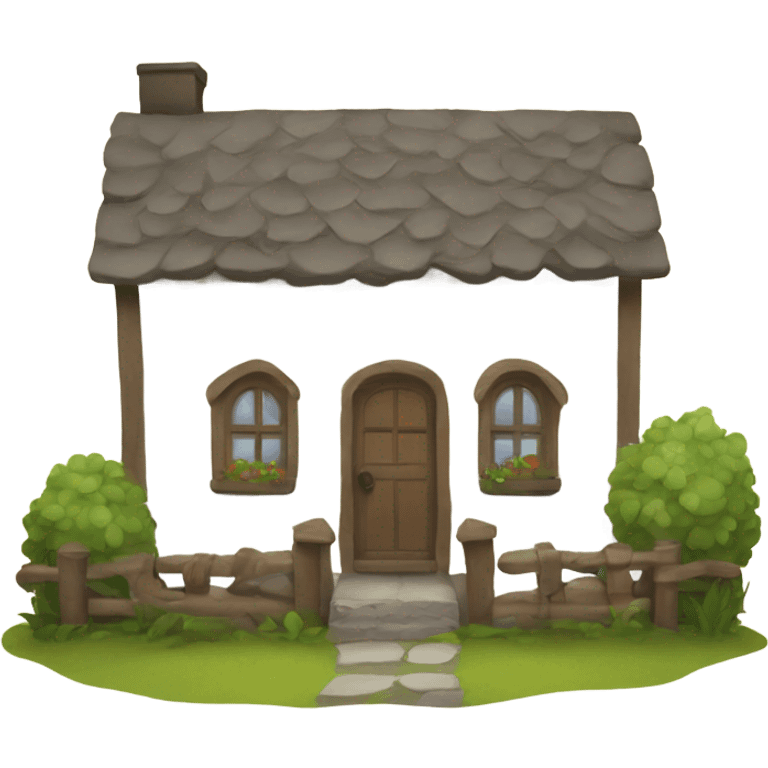 Cute cottage emoji