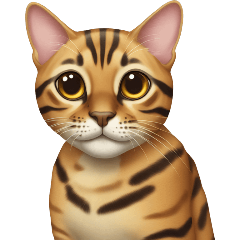 Two Bengal cats  emoji