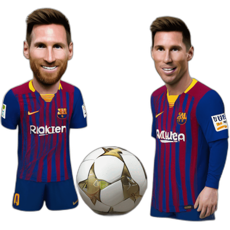 Messi montrant que ronaldo est meilleur emoji