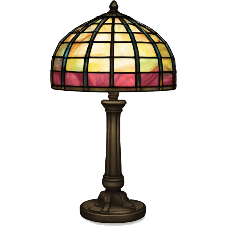 stained glass table lamp emoji