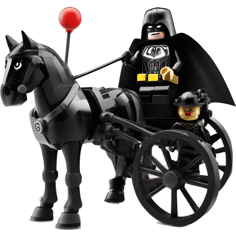 Lego Batman and Darth Vader 1790 horses and carriage  emoji